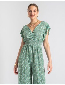 INSHOES Κρουαζέ ολόσωμη φόρμα σε floral μοτίβο Πράσινο