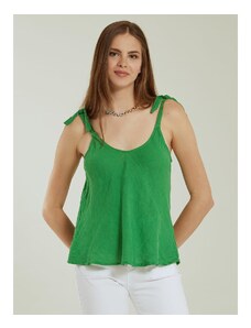 Celestino Λινή μπλούζα πρασινο για Γυναίκα