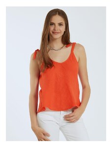 Celestino Λινή μπλούζα πορτοκαλι για Γυναίκα