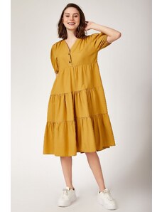 Φόρεμα Bigdart - Κίτρινο - σε γραμμή Α
