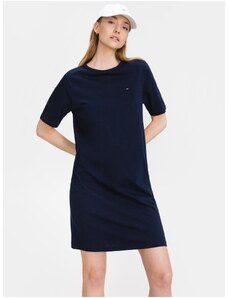 Σκούρο μπλε φόρεμα Tommy Hilfiger Signature - Γυναικεία