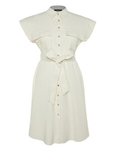 Trendyol Curve Plus Size φόρεμα - Grau - Φόρεμα πουκάμισο