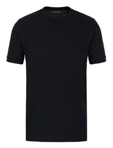 Emporio Armani T-shirt Jacquard Eagle Κανονική Γραμμή