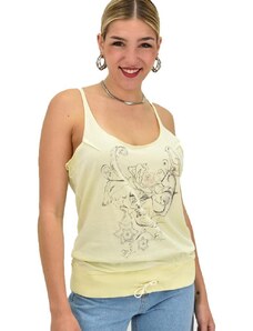Potre Γυναικεία μπλούζα με τύπωμα και πέρλες