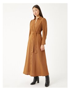 Koton φόρεμα - Braun - φόρεμα πουκάμισο