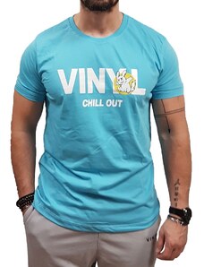 Vinyl Art Clothing Vinyl Art - 84756-24 - CHILL OUT T-SHIRT - Light Blue - μπλούζα μακό