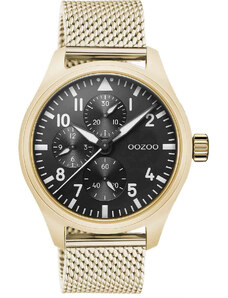 OOZOO Timepieces - C10959, Gold case with Stainless Steel Bracelet