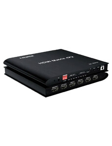 UNBRANDED HDMI matrix switch CAB-H155, 4-in σε 2-out, 8K/60Hz, HDR/HDCP, μαύρο