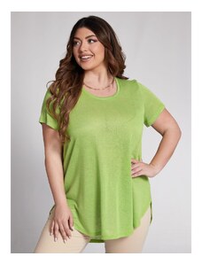 Celestino Μακριά μπλούζα με ασύμμετρο τελείωμα λαχανι για Γυναίκα