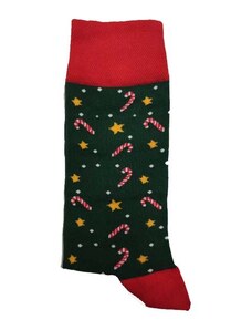 SOMAS SOCKS Κάλτσες με Χριστουγεννιάτικα Σχέδια σε Πράσινο