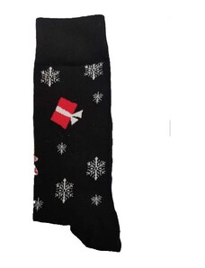 SOMAS SOCKS Κάλτσες σε Μαύρο Χρώμα με Χριστουγεννιάτικα Σχέδια