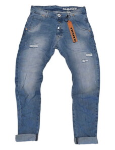 Ανδρικό Παντελόνι jean Damaged Jeans WR41A MΠΛE