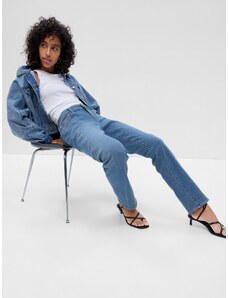 GAP Μπλε Mid Rise Classic Straight Leg Jeans Παντελόνι με Washwell