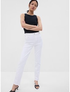 GAP Άσπρο Mid Rise Classic Straight Jeans with Washwell