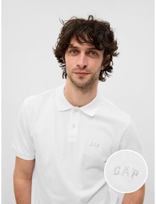 Άσπρη Gap Logo Pique Polo Μπλούζα
