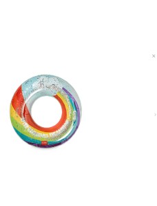 Στρογγυλό σωσίβιο με glitter Legami Rainbow SWIM0009