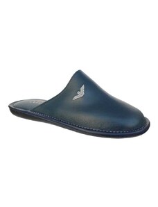 Zak shoes Aeroflex 1545 Μπλε Δερμάτινες Ανδρικές Παντόφλες