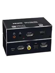 UNBRANDED HDMI audio extractor CAB-H151, 7.1 Audio, 4K/60Hz, eARC, μαύρο