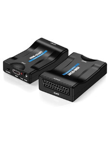 UNBRANDED Αντάπτορας SCART σε HDMI CAB-H152, 10.2Gbps, NTSC & PAL, μαύρος