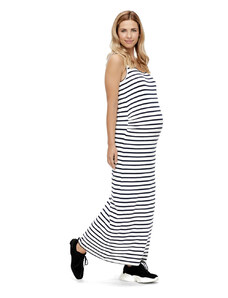 Φόρεμα εγκυμοσύνης μακρύ ρίγα 20011102 Mamalicious