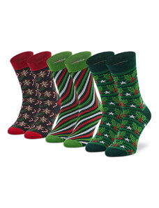 Σετ 3 ζευγάρια ψηλές κάλτσες unisex Rainbow Socks