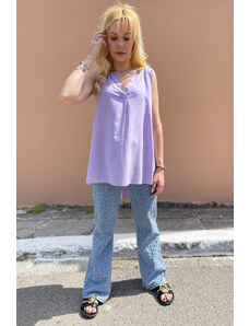Santolo Collection Μπλούζα μακριά λιλά - Austin