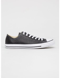 Δερμάτινα ελαφριά παπούτσια Converse χρώμα μαύρο C132174.
