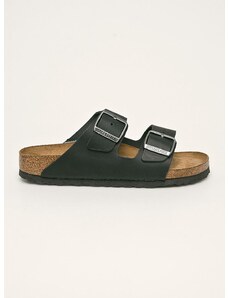 Δερμάτινες παντόφλες Birkenstock Arizona SFB γυναικείες, χρώμα: μαύρο, 752483