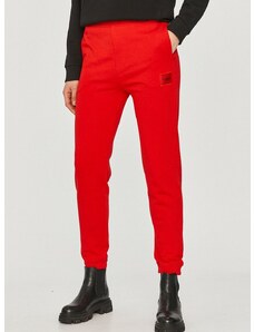 Παντελόνι Hugo γυναικείo, χρώμα: κόκκινο