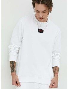 Βαμβακερή μπλούζα HUGO χρώμα: άσπρο, 50447964