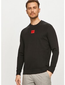 Βαμβακερή μπλούζα HUGO χρώμα: μαύρο, 50447964