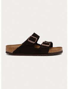 Παντόφλες σουέτ Birkenstock Arizona γυναικείες, χρώμα: καφέ, 951313