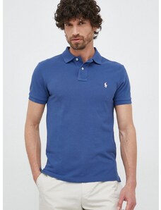 Βαμβακερό μπλουζάκι πόλο Polo Ralph Lauren χρώμα: ναυτικό μπλε