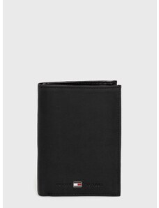 Δερμάτινο πορτοφόλι Tommy Hilfiger ανδρικo, χρώμα: μαύρο