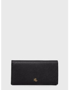 Πορτοφόλι Lauren Ralph Lauren γυναικεία, χρώμα: μαύρο