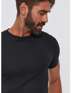 Μπλουζάκι Polo Ralph Lauren (2-pack) ανδρικό, χρώμα: μαύρο