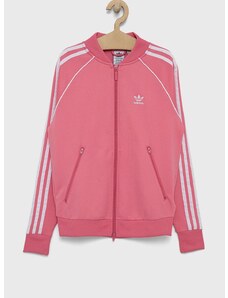 Παιδική βαμβακερή μπλούζα adidas Originals χρώμα: ροζ