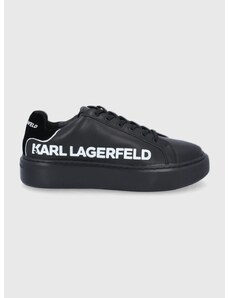 Δερμάτινα παπούτσια Karl Lagerfeld χρώμα: μαύρο F30