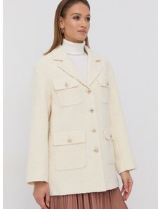 Παλτό από μείγμα μαλλιού Miss Sixty χρώμα: κρεμ