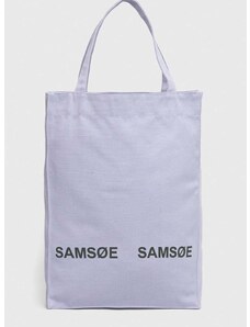 Τσάντα Samsoe Samsoe χρώμα: μοβ