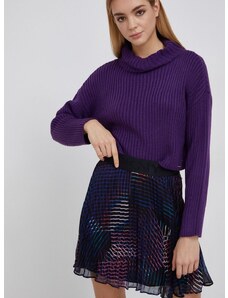 Πουλόβερ DKNY γυναικείo, χρώμα: μοβ