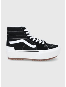 Πάνινα παπούτσια Vans UA SK8-Hi Stacked χρώμα: μαύρο