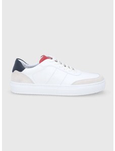 Δερμάτινα παπούτσια Tommy Hilfiger χρώμα: άσπρο