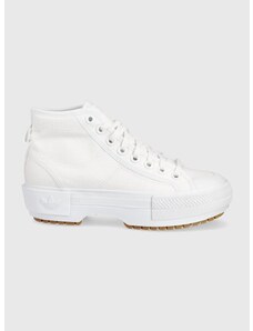 Πάνινα παπούτσια adidas Originals Nizza γυναικεία, χρώμα: άσπρο