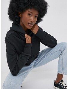 Βαμβακερή μπλούζα adidas Originals Trefoil Moments γυναικεία, χρώμα: μαύρο,