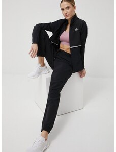 Παντελόνι προπόνησης adidas γυναικεία, χρώμα: μαύρο