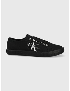 Πάνινα παπούτσια Calvin Klein Jeans ανδρικός, χρώμα: μαύρο