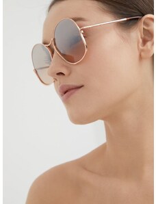 Γυαλιά ηλίου Max Mara γυναικεία, χρώμα: καφέ