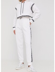 Παντελόνι φόρμας MICHAEL Michael Kors γυναικεία, χρώμα: άσπρο