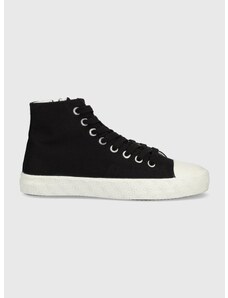 Πάνινα παπούτσια Guess Ederle χρώμα: μαύρο